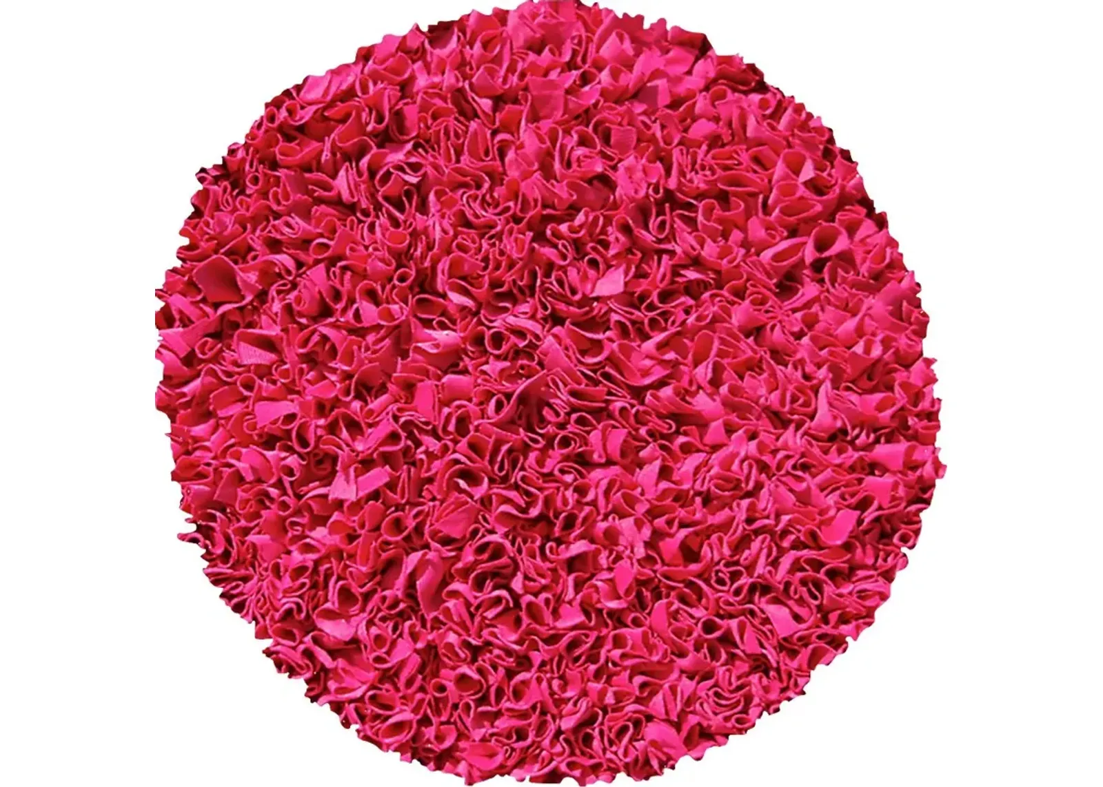 Kids Fuzzy Clouds Raspberry 4' Round Rug