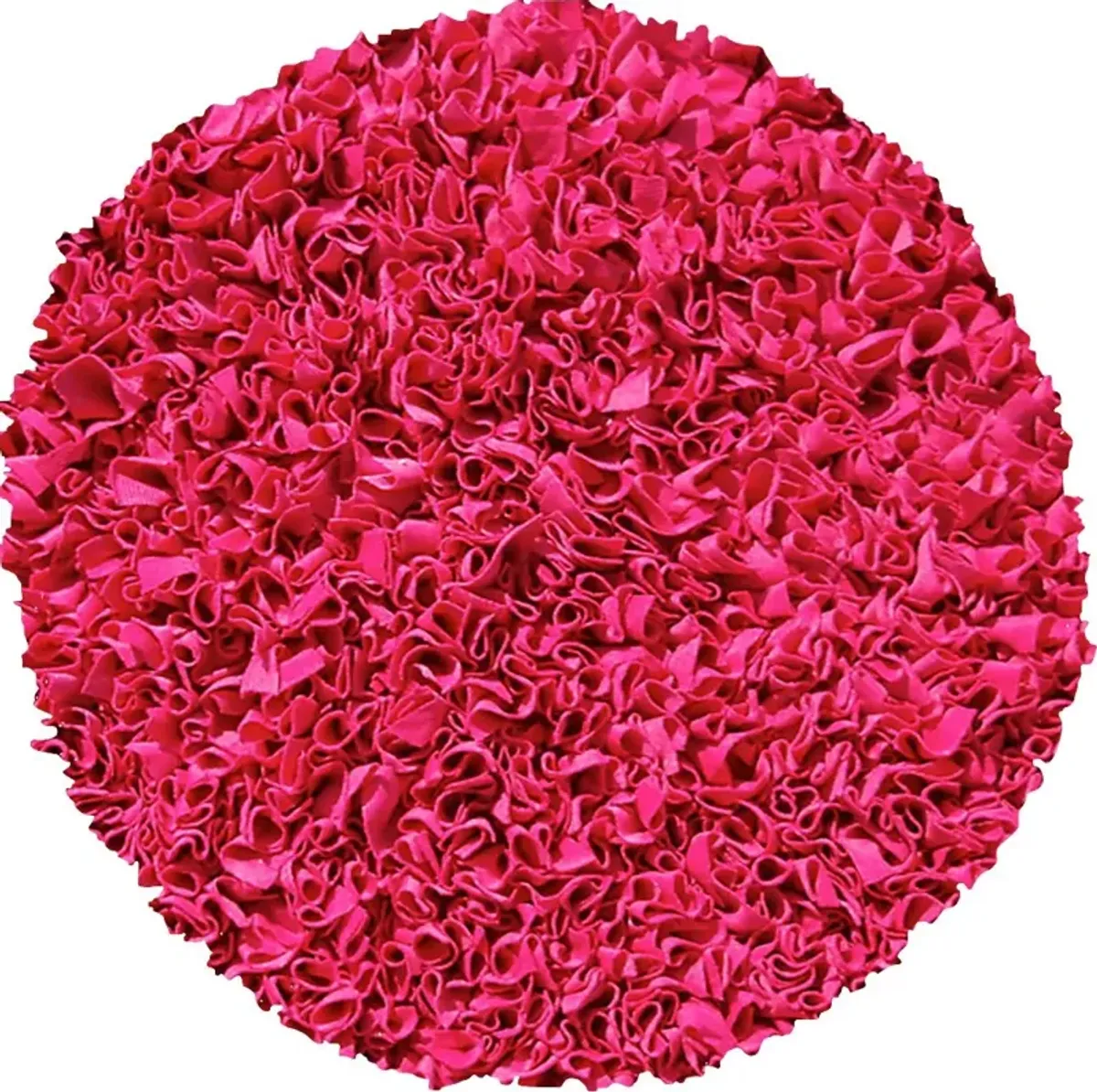 Kids Fuzzy Clouds Raspberry 4' Round Rug