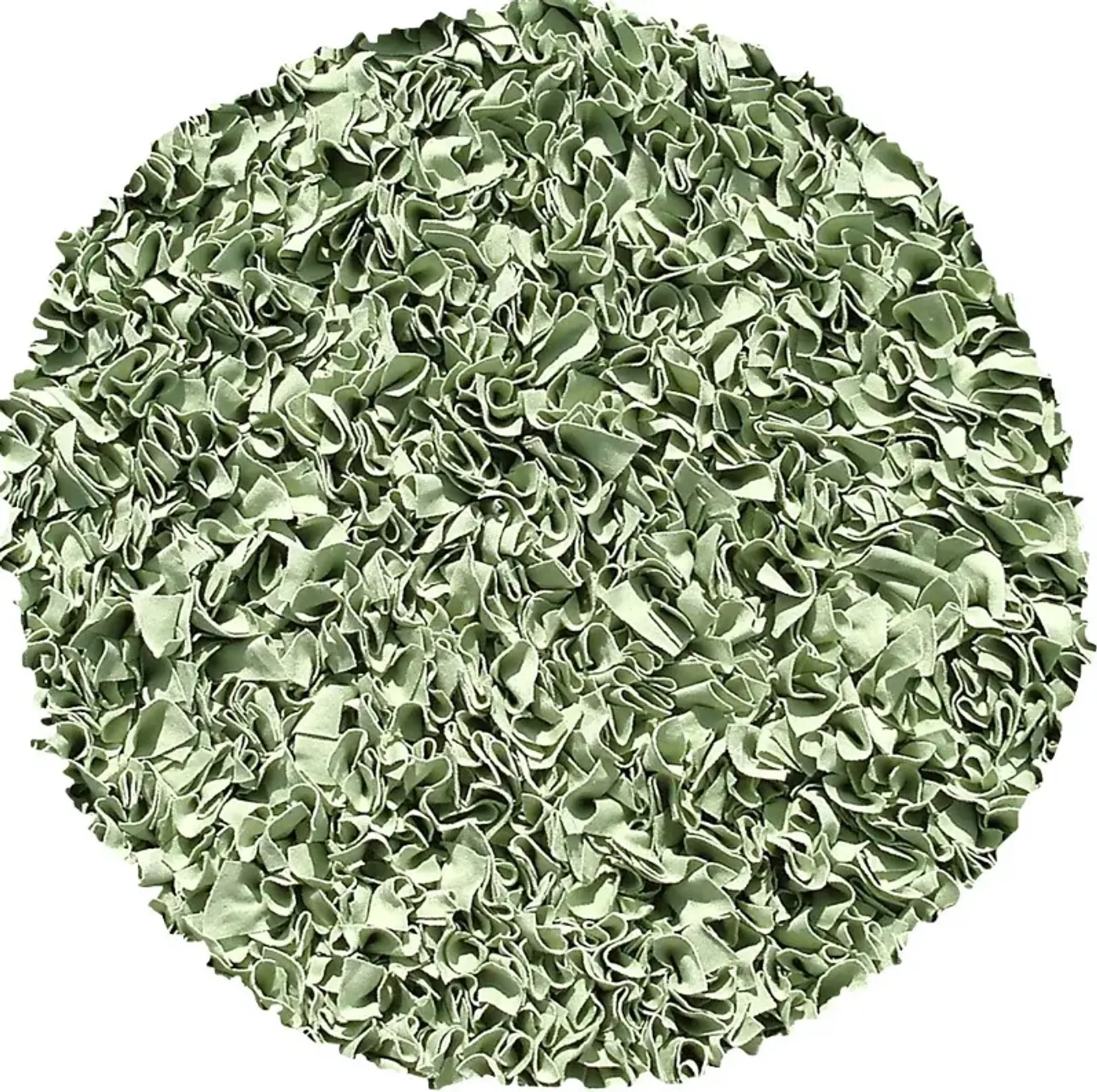 Kids Fuzzy Clouds Sage 4' Round Rug