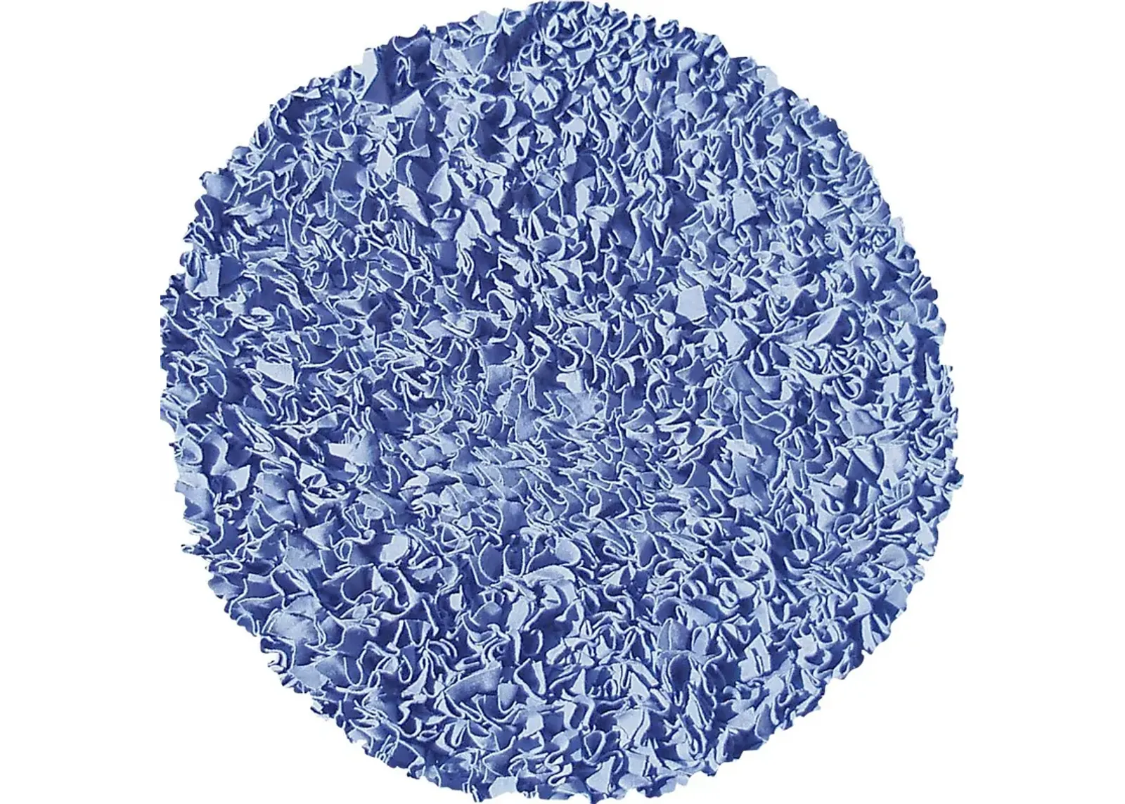 Kids Fuzzy Clouds Dark Blue 4' Round Rug