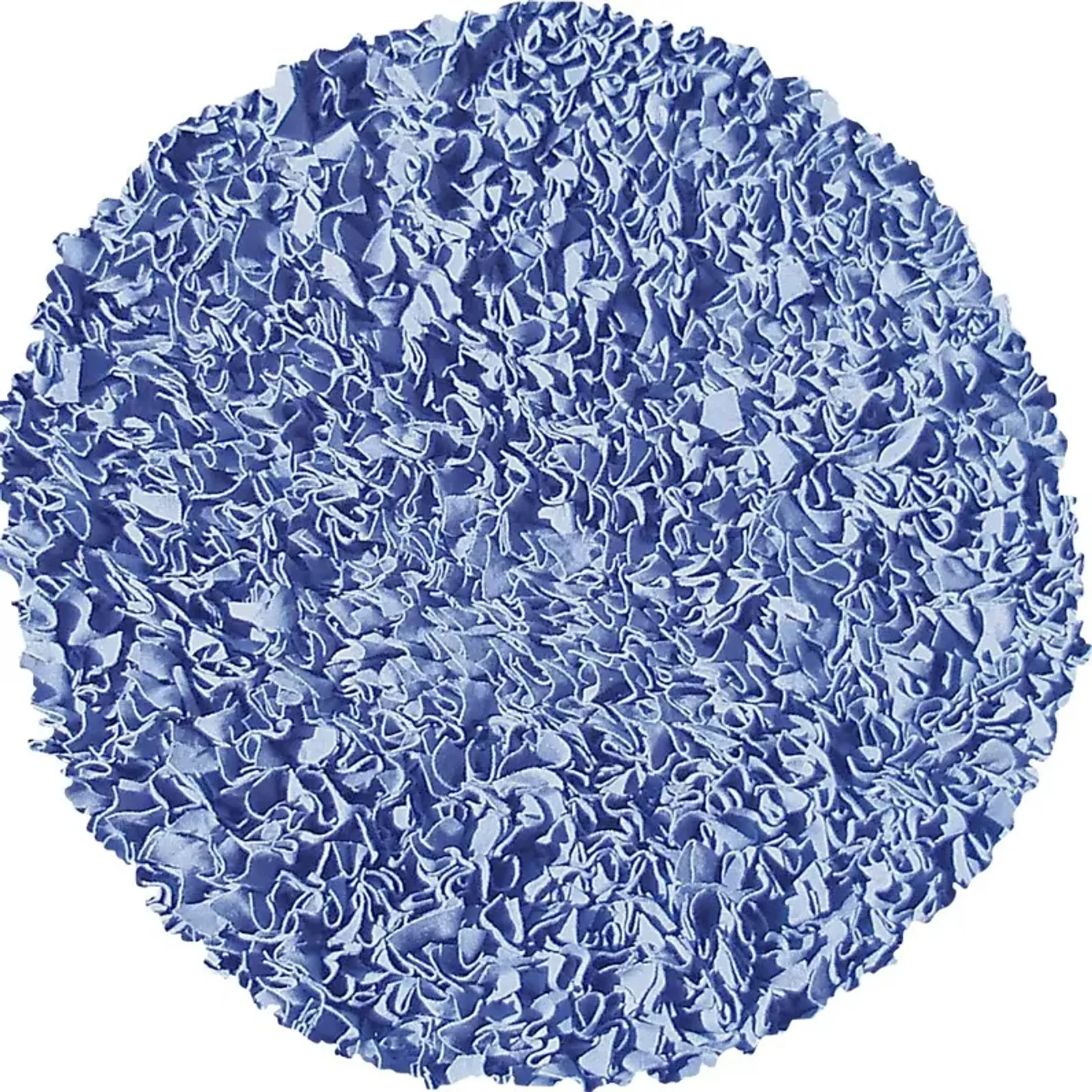 Kids Fuzzy Clouds Dark Blue 4' Round Rug