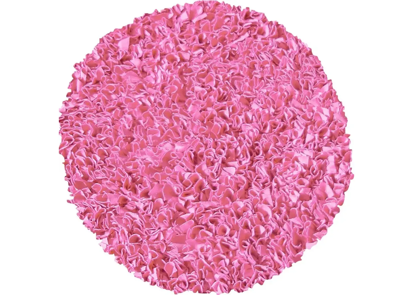 Kids Fuzzy Clouds Fuchsia 4' Round Rug