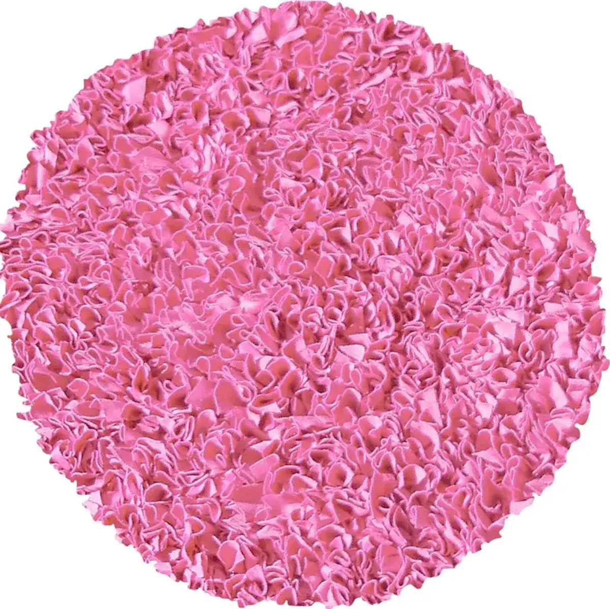 Kids Fuzzy Clouds Fuchsia 4' Round Rug