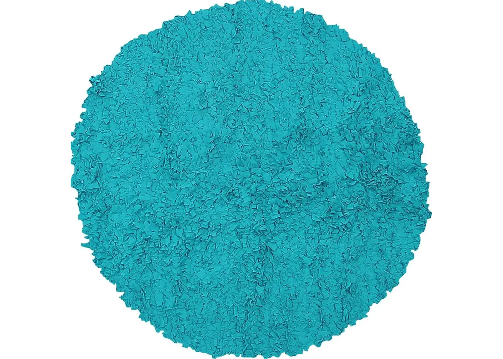 Kids Fuzzy Clouds Teal 4' Round Rug