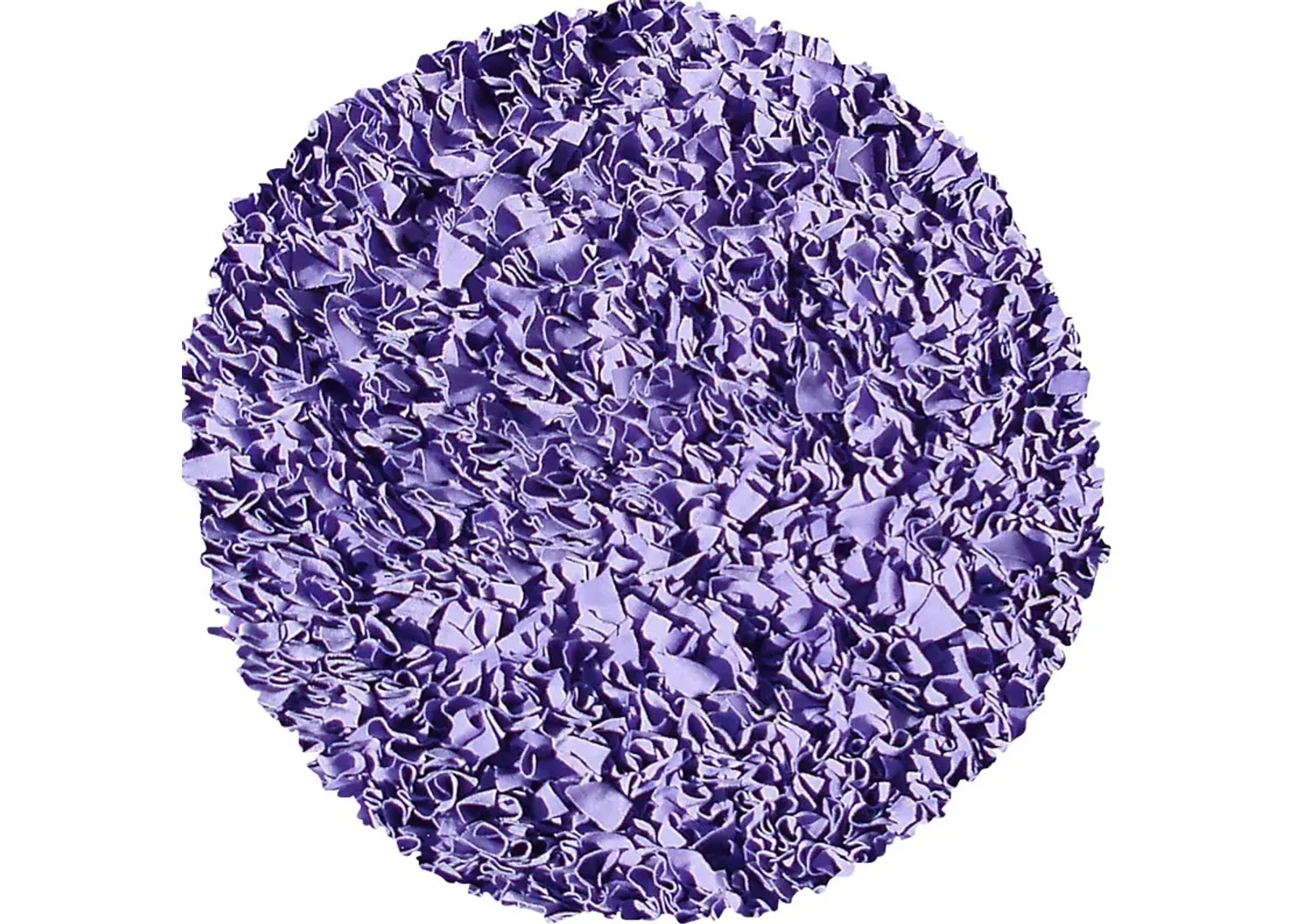 Kids Fuzzy Clouds Purple 4' Round Rug