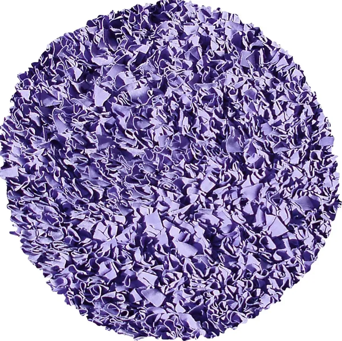 Kids Fuzzy Clouds Purple 4' Round Rug