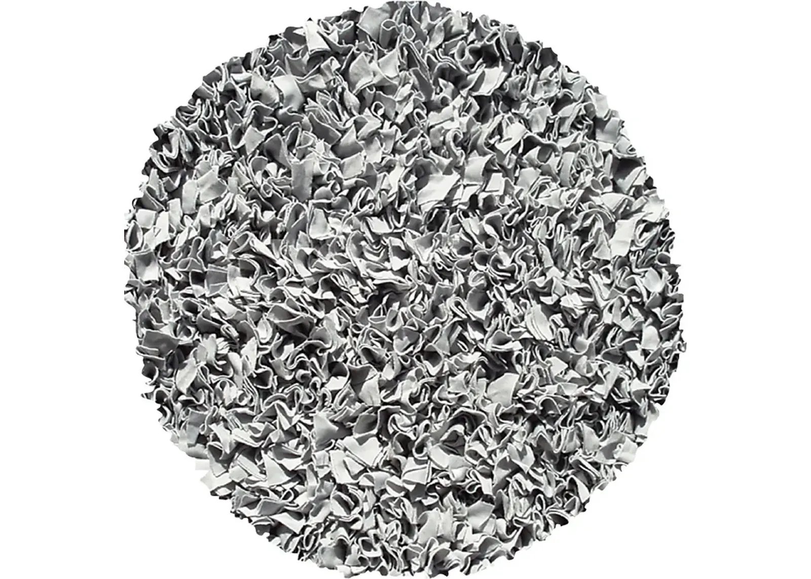 Kids Fuzzy Clouds Silver 4' Round Rug