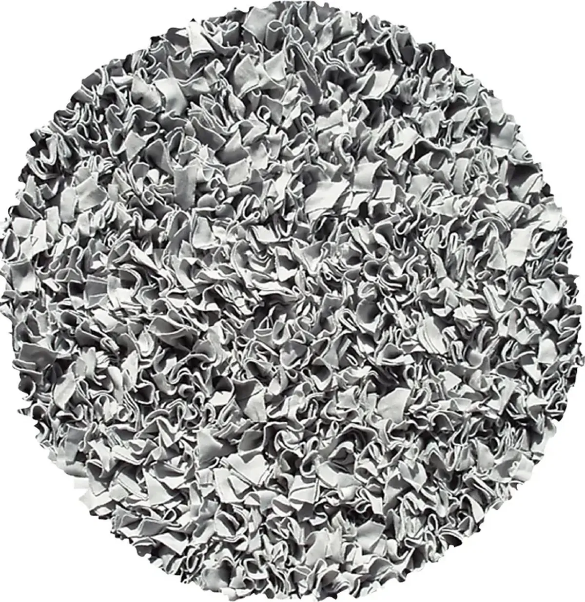 Kids Fuzzy Clouds Silver 4' Round Rug