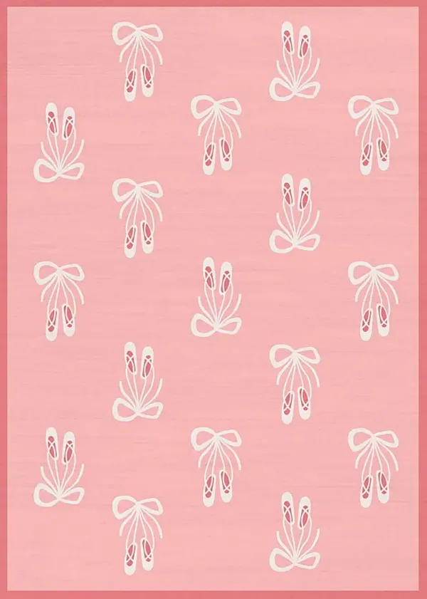 Kids Demure Bow Pink 5' x 7' Rug