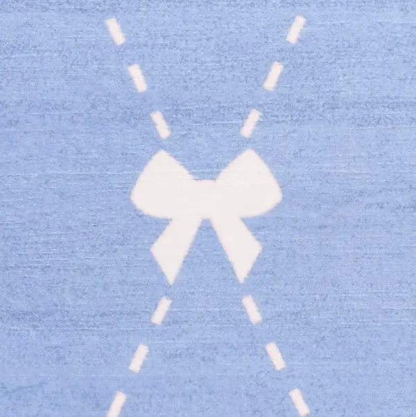 Kids Modest Bow Blue 5' x 7' Rug