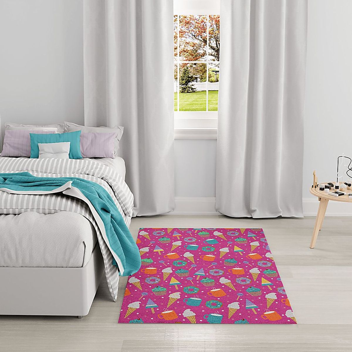 Kids Glampop Pink 5' x 7' Rug