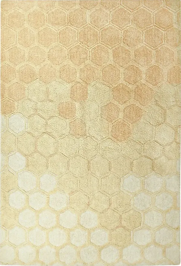 Kids Gold 4'7 x 6'7 Sweet Honey Machine Washable Rug