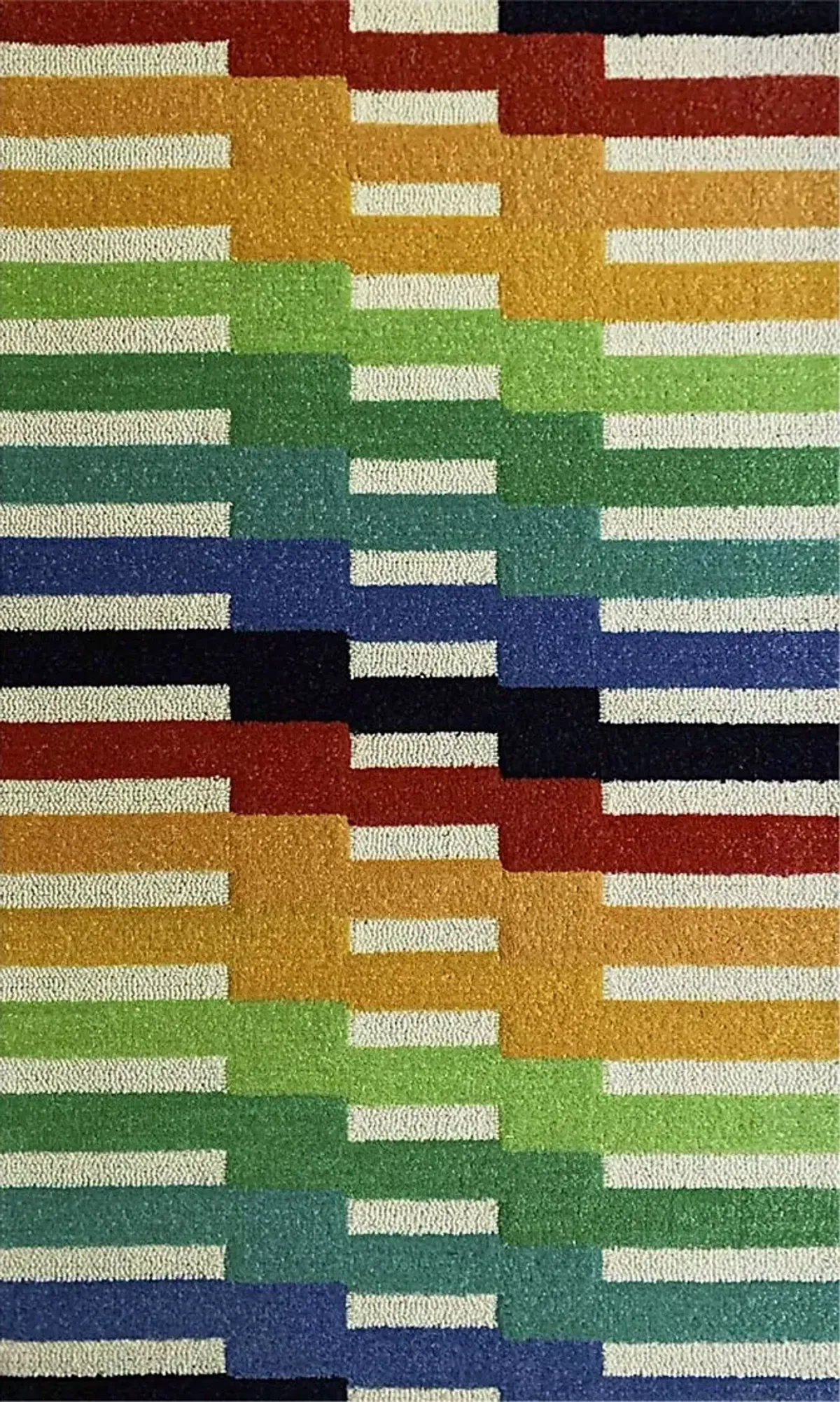 Kids Offbeat Rainbow Multi 2'8 x 4'8 Rug