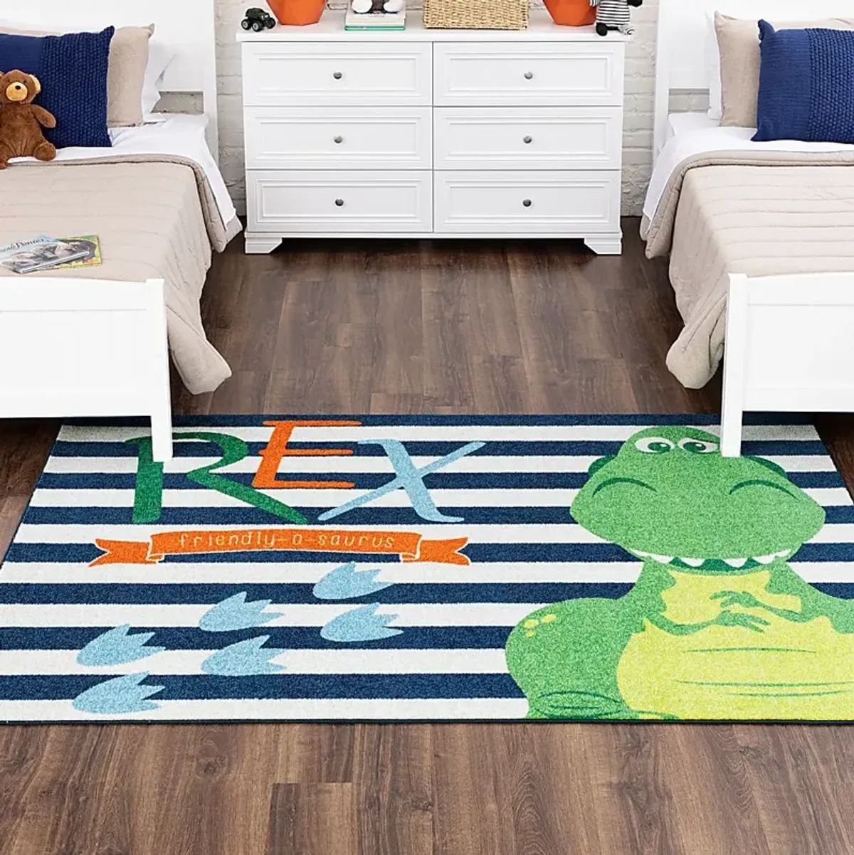 Disney Toy Story Rex Navy 5' x 7' Rug