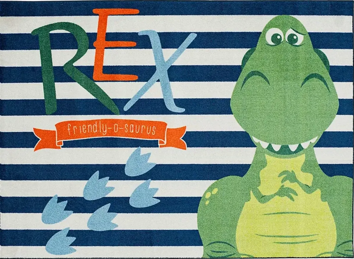 Disney Toy Story Rex Navy 5' x 7' Rug