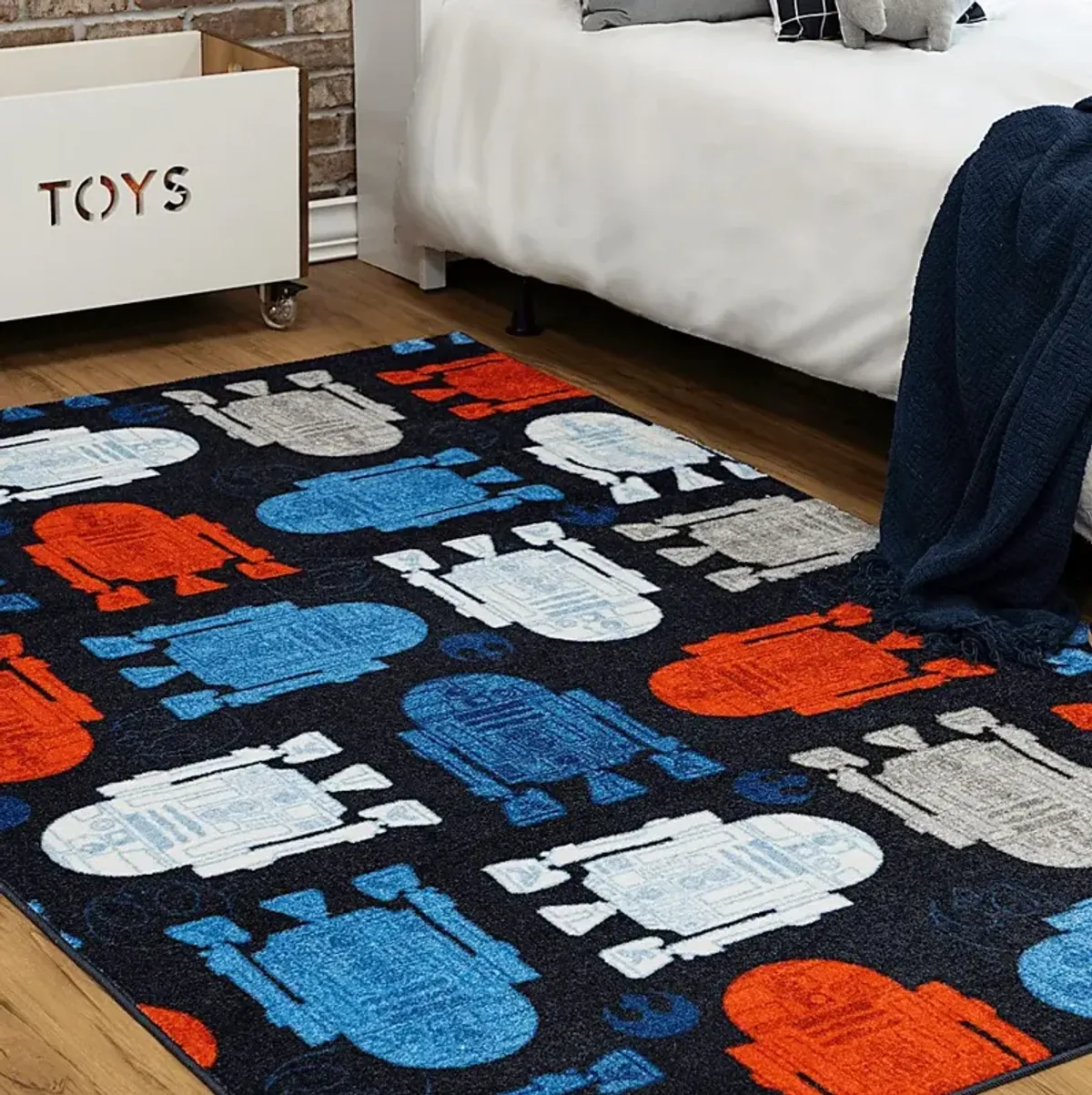 Kids Star Wars Droid Fun Navy 3'5 x 5'2 Rug