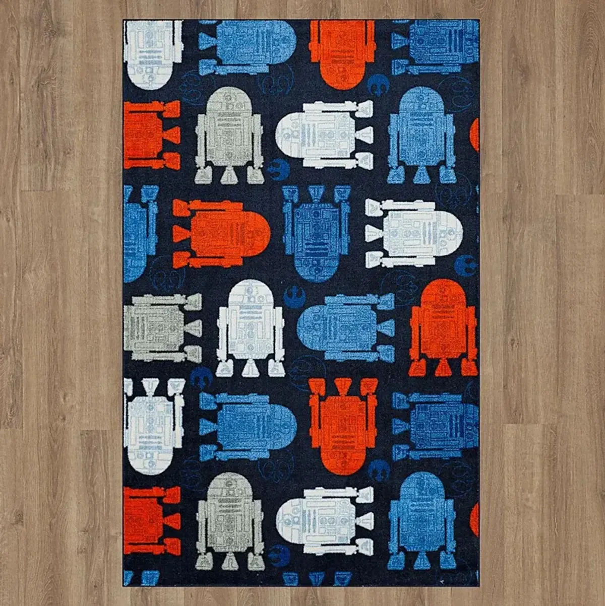 Kids Star Wars Droid Fun Navy 3'5 x 5'2 Rug