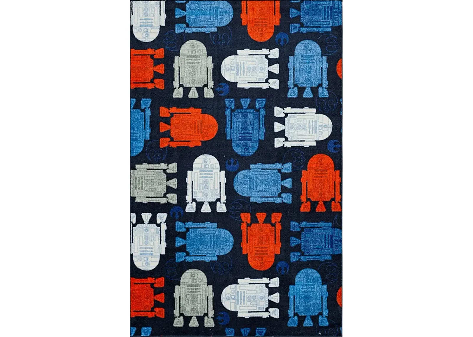 Kids Star Wars Droid Fun Navy 3'5 x 5'2 Rug