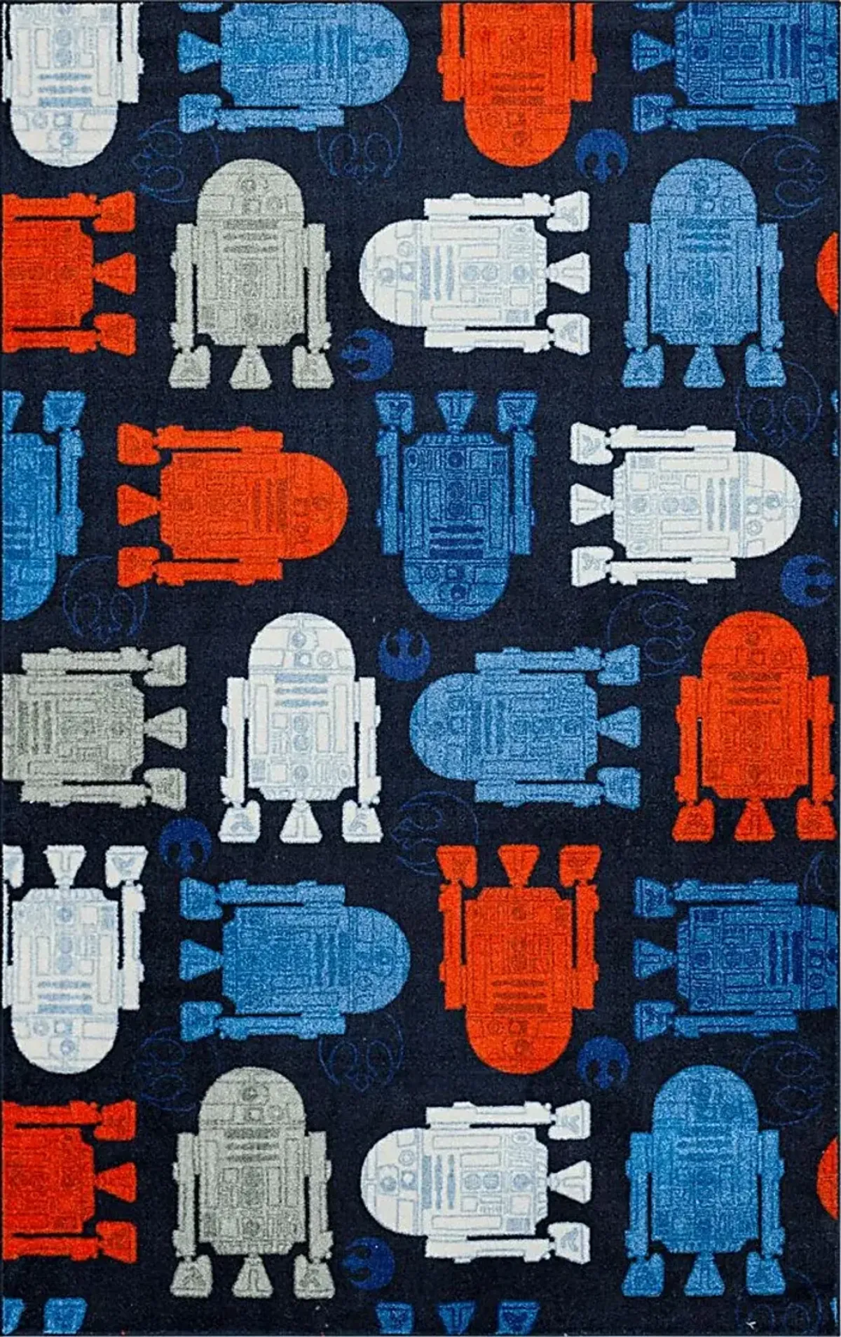 Kids Star Wars Droid Fun Navy 3'5 x 5'2 Rug