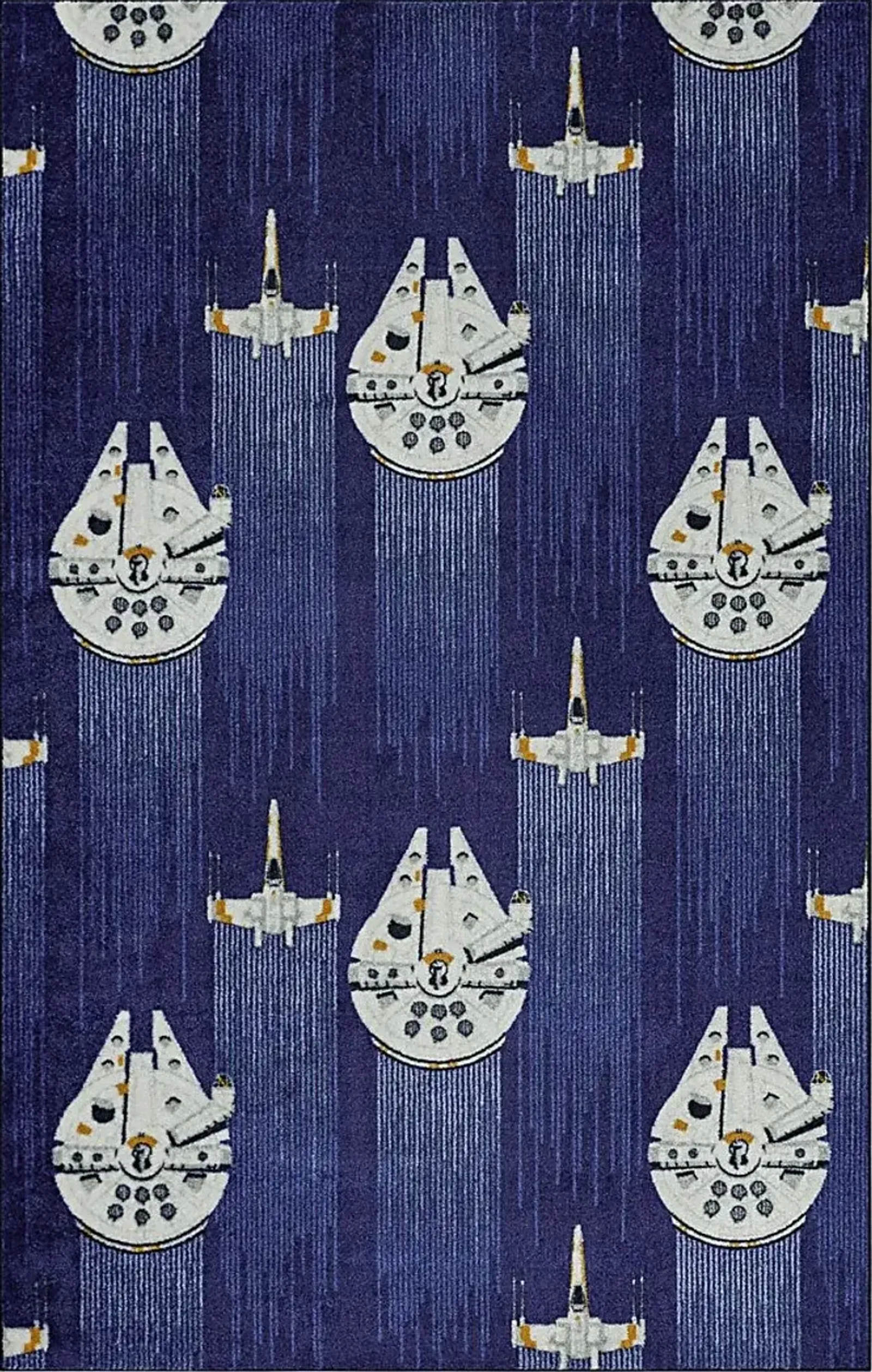 Kids Star Wars Fleet Blue 5' x 7' Rug