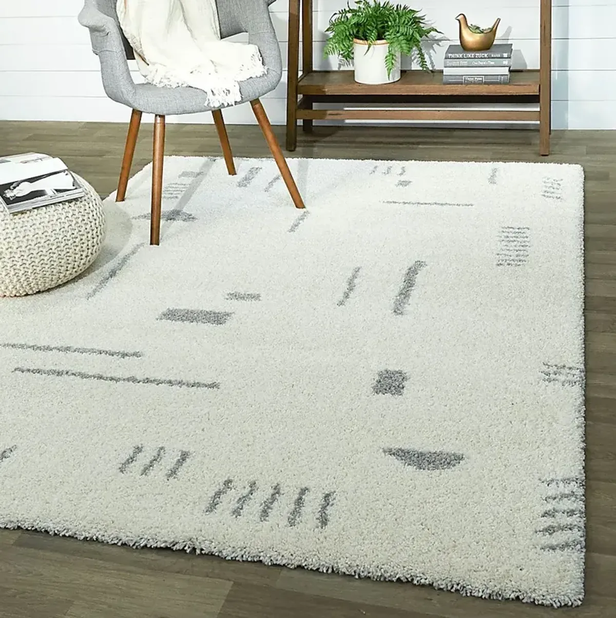 Kids Pailoap White/Gray 5'3 x 7' Rug