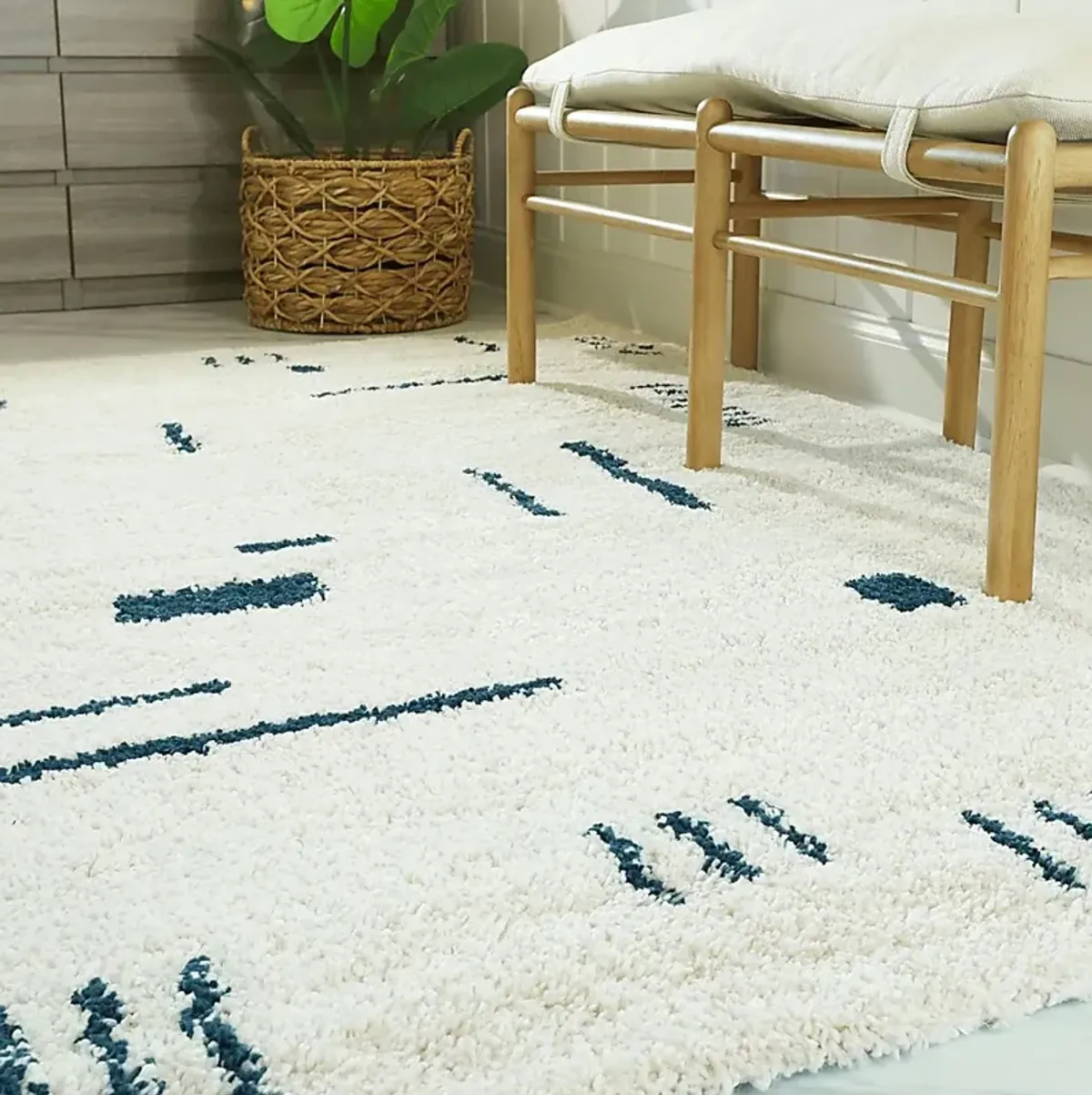 Kids Pailoap White/Blue 5'3 x 7' Rug