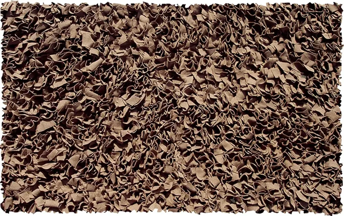 Kids Fuzzy Clouds Brown 4'7 x 7'7 Rug