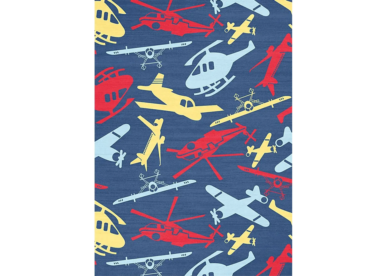 Kids Jet Set Navy 6'6 x 9'2 Rug