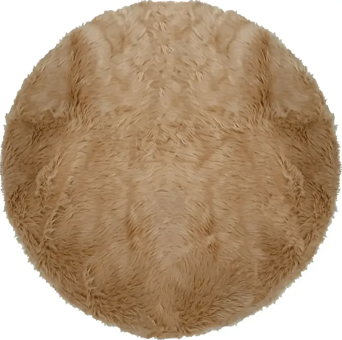 Kids Bear Cub Tan 4' Round Rug