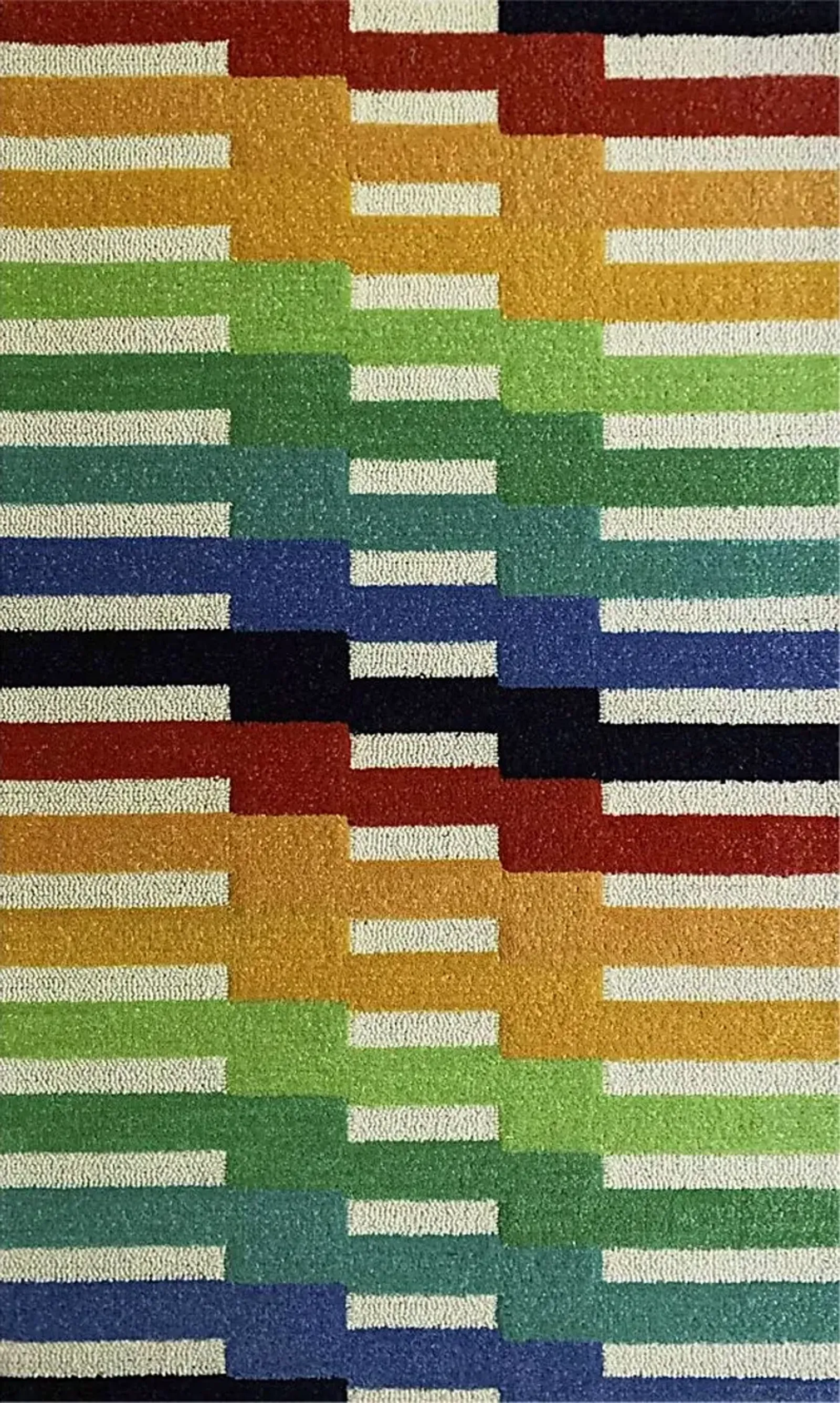 Kids Offbeat Rainbow Multi 4'7 x 7'7 Rug