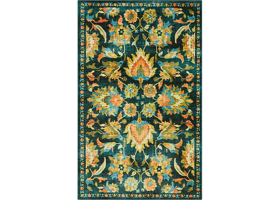 Kids Vine Life Denim 4' x 6' Rug