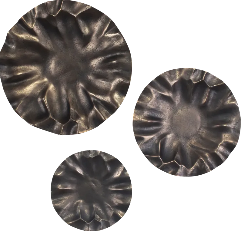 Karalina Bronze Outdoor Wall Art, Set of 3