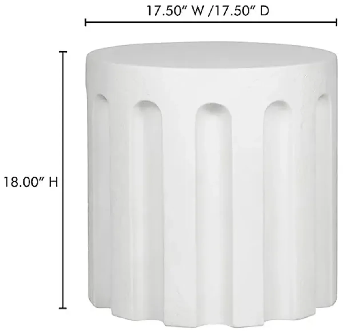 Motin White Accent Table