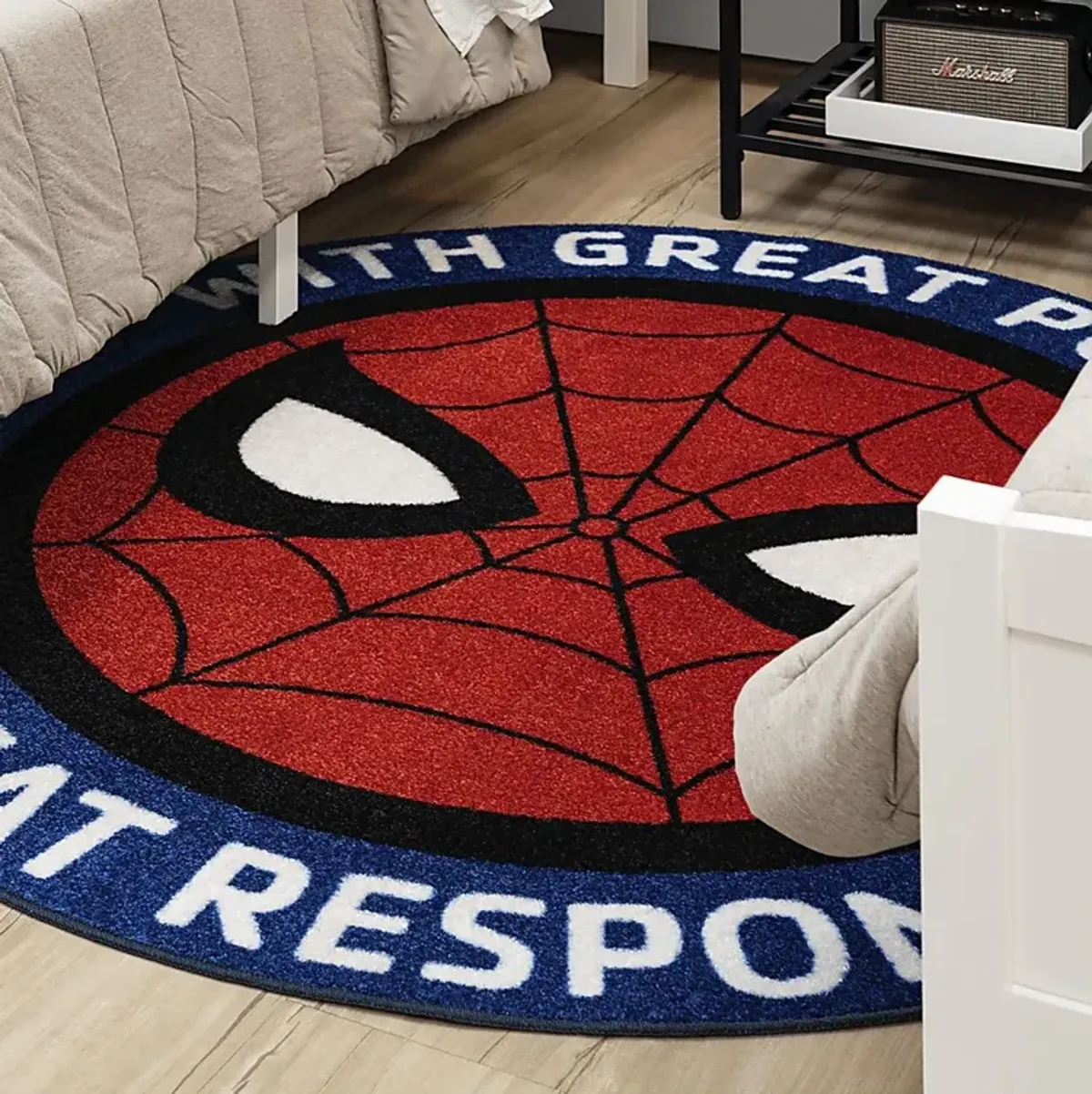 Kids Disney Spiderman Power Multi 5' Round Rug