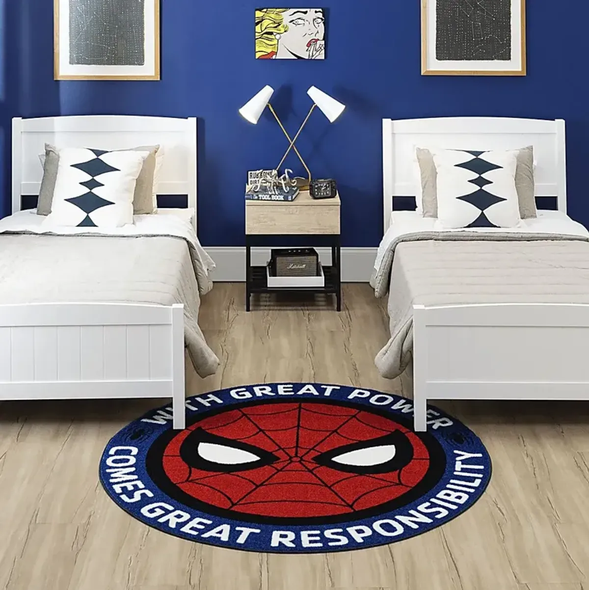 Kids Disney Spiderman Power Multi 5' Round Rug