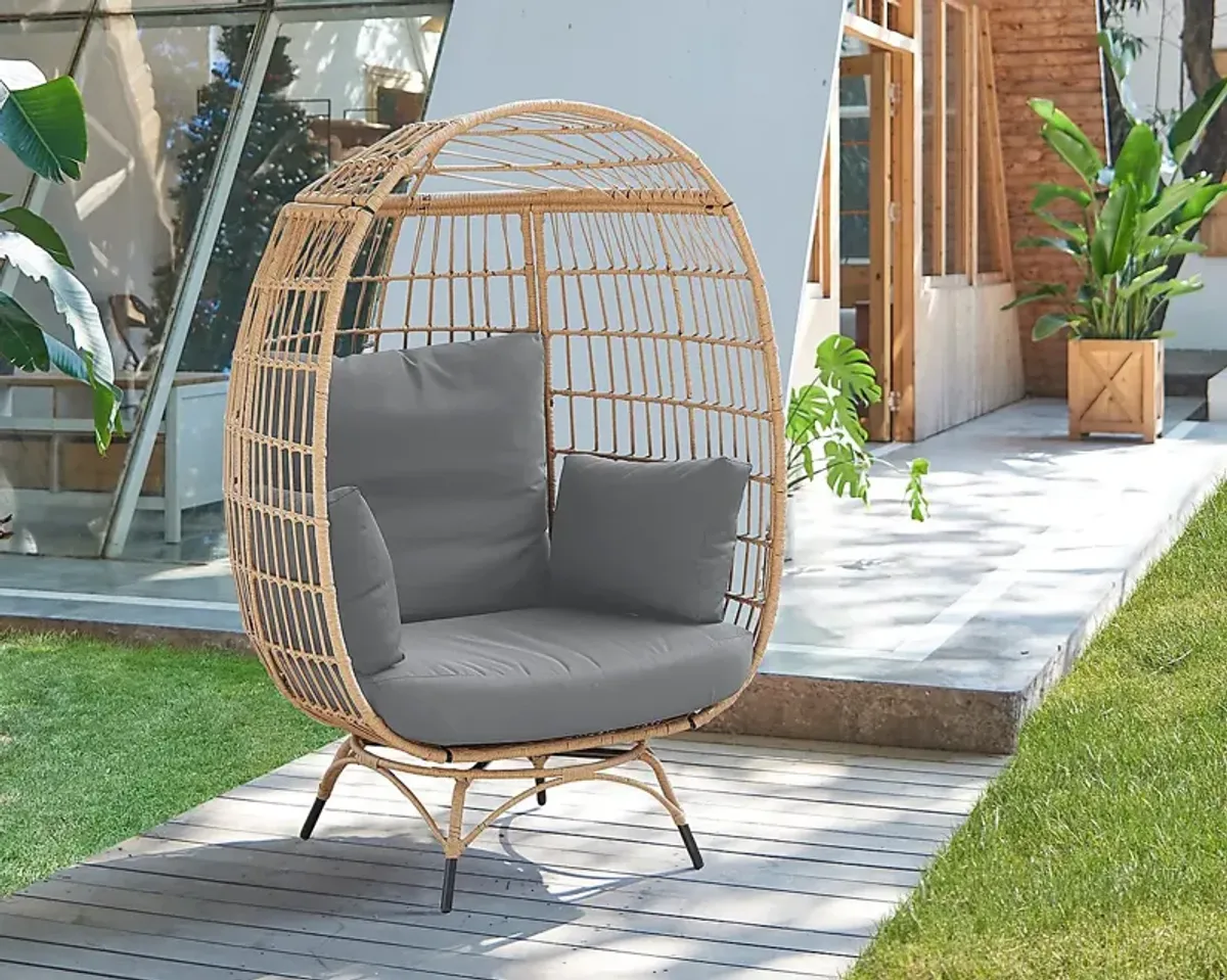 Clovehitch Gray Egg Chair