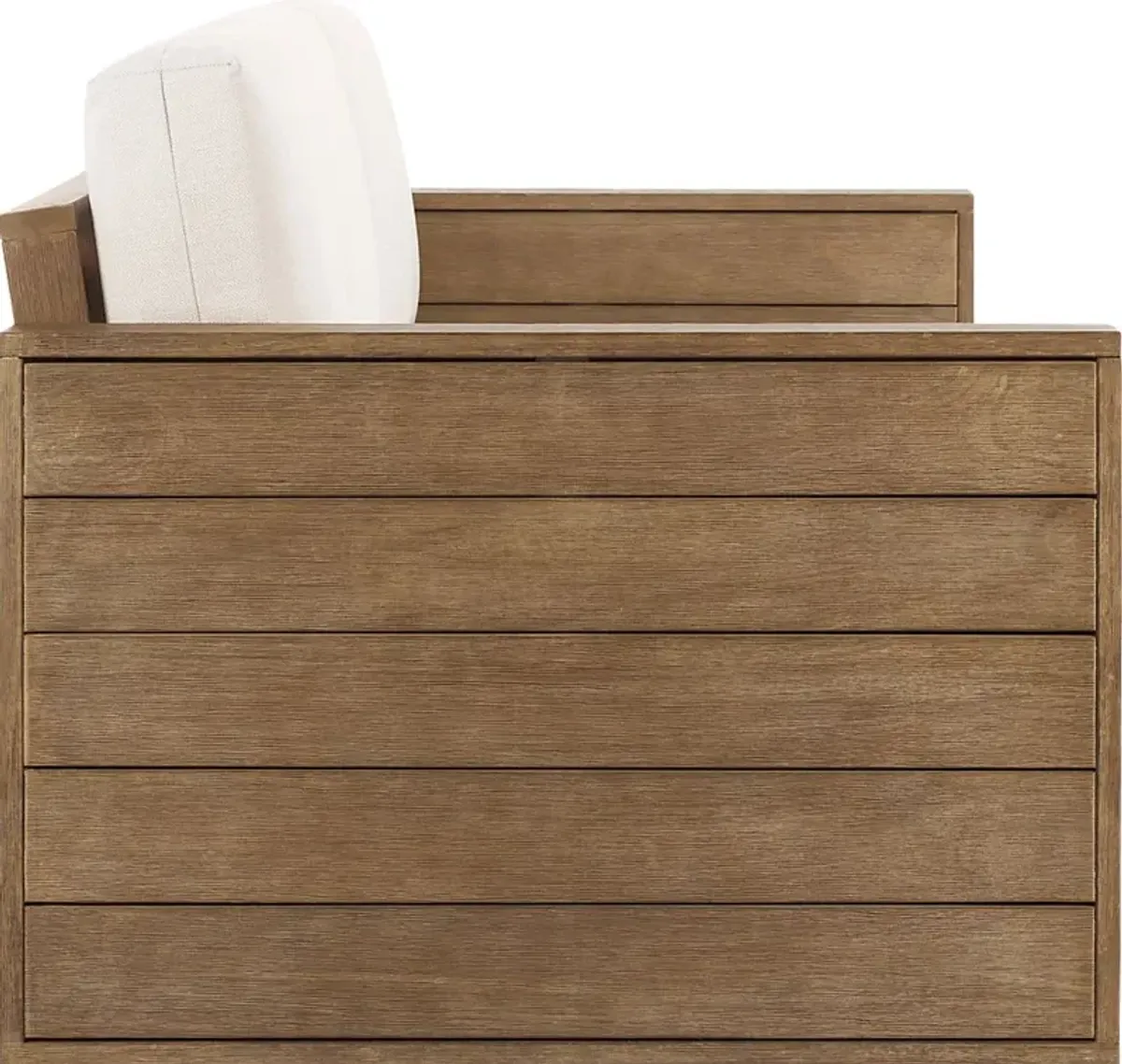 Irocana Natural Outdoor Sofa with Beige Cushions