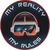 Kids Gamer Goggles Blue 5' Round Rug