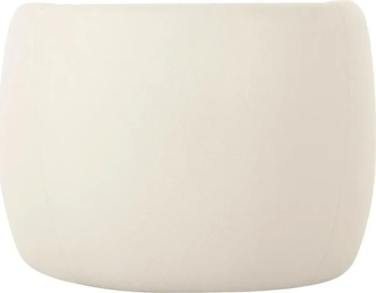 Dollava White Accent Chair