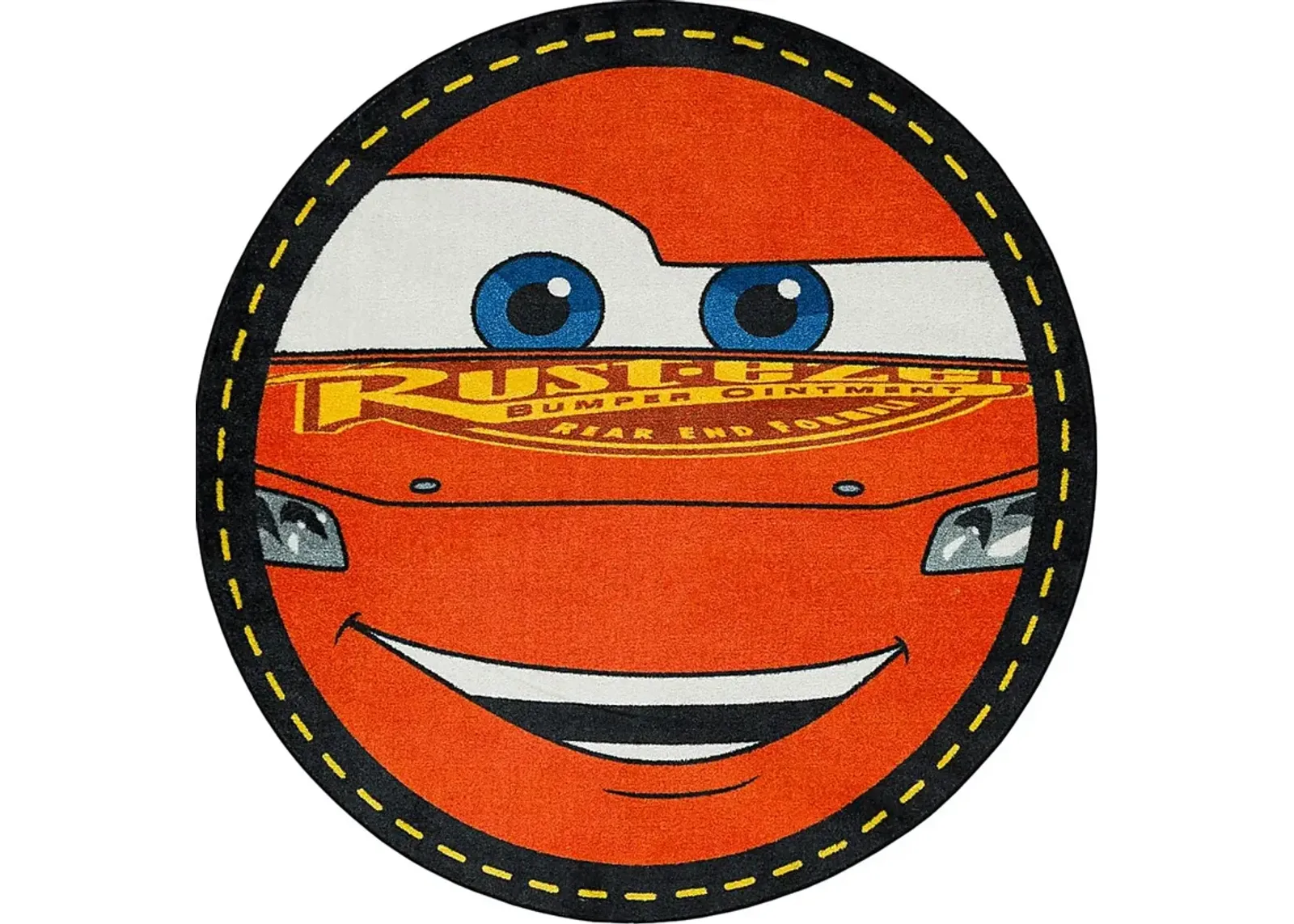 Kids Disney Lighting McQueen Red 5' Round Rug