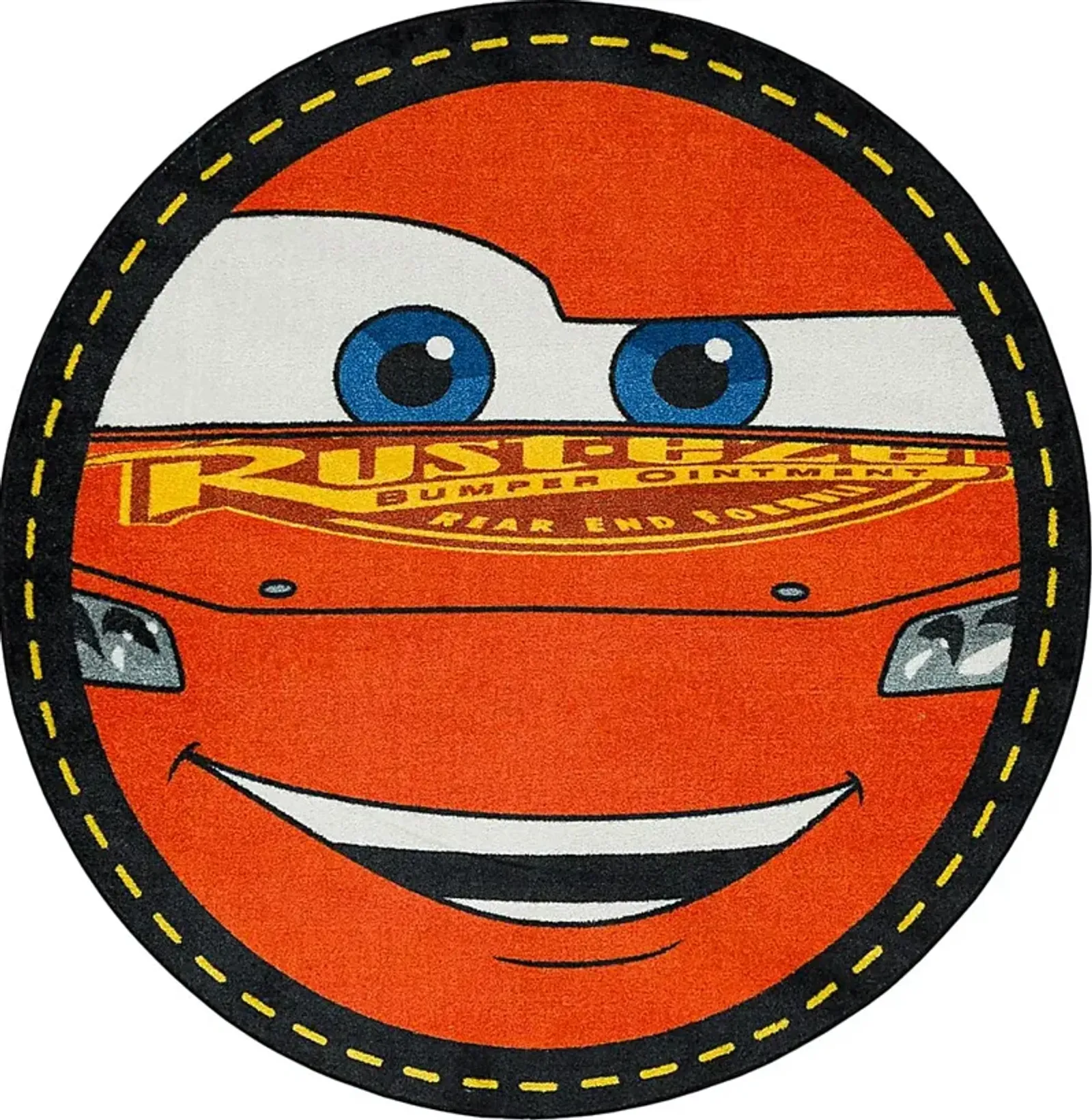 Kids Disney Lighting McQueen Red 5' Round Rug