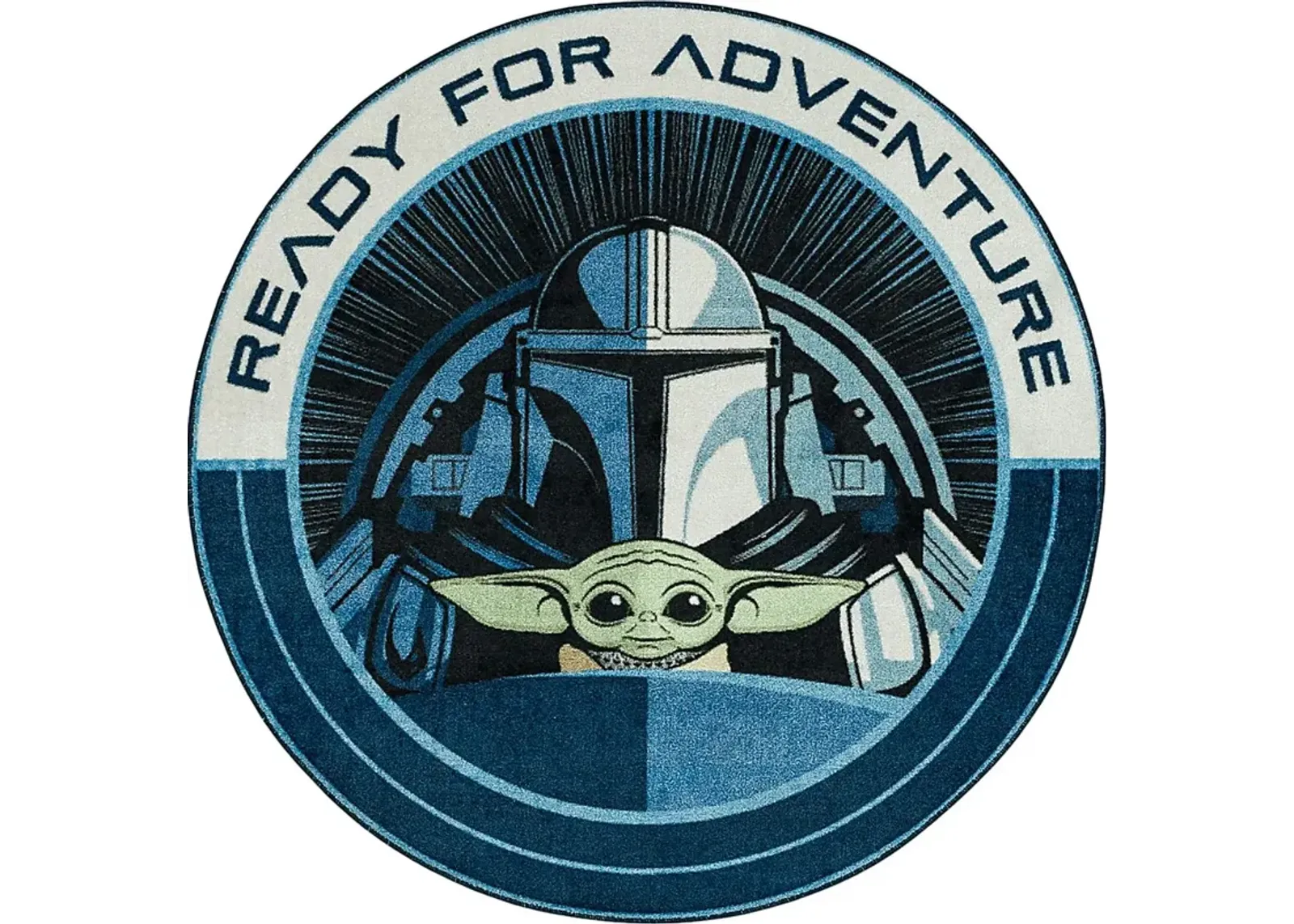 Kids Star Wars Ready For Adventure Blue 5' Round Rug