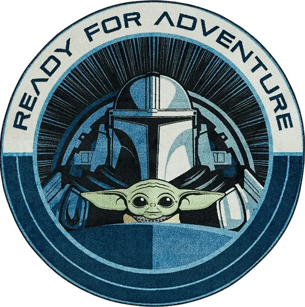 Kids Star Wars Ready For Adventure Blue 5' Round Rug