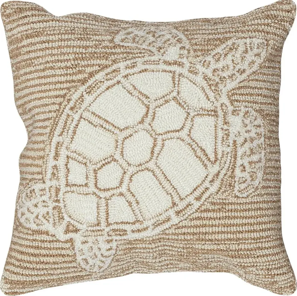 Turtle Cove Neutral Indoor/Outdoor Accent Pillow