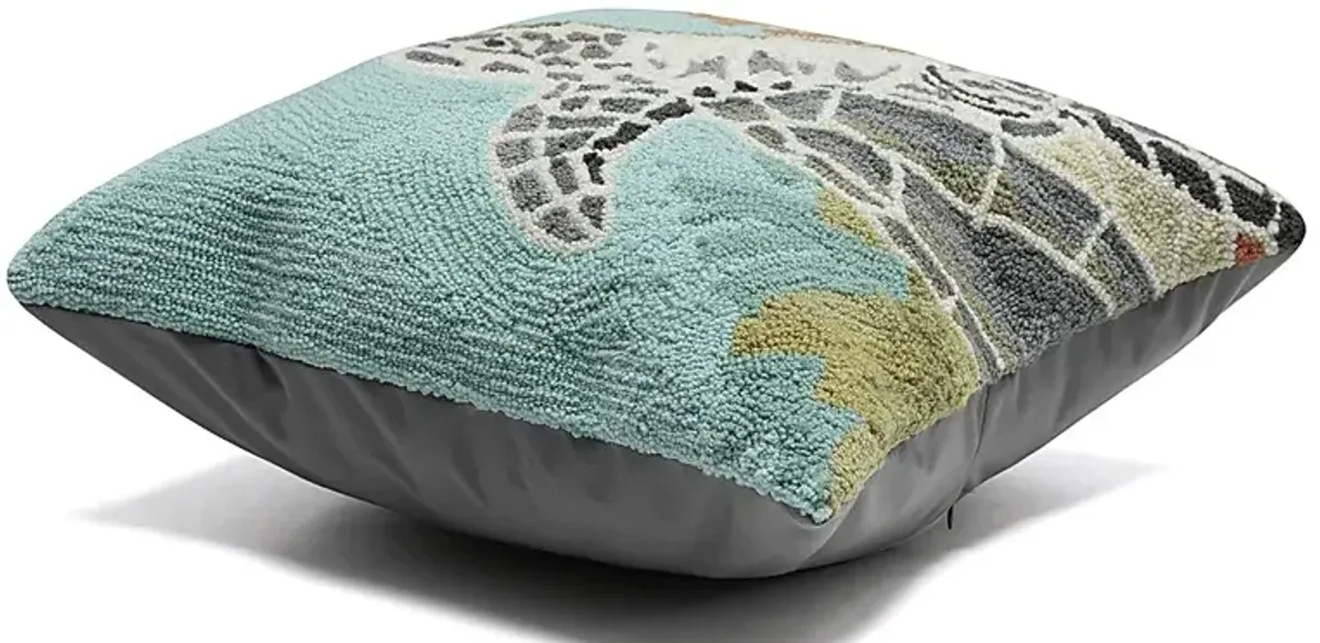 Oceanfront Blue Indoor/Outdoor Accent Pillow