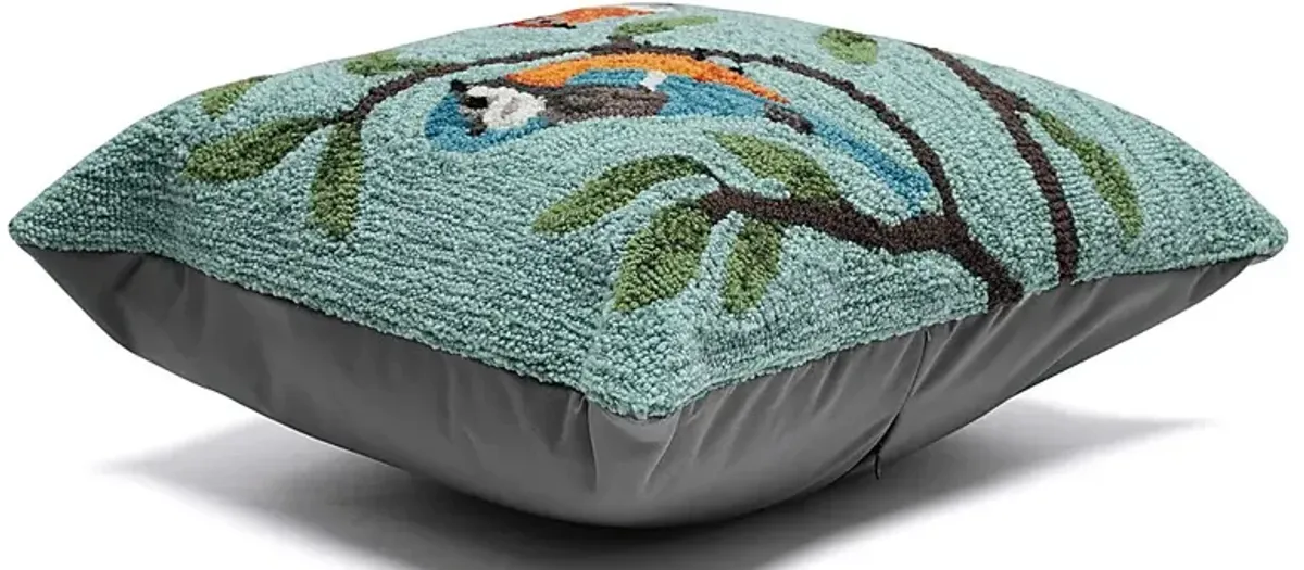 Tulippaw Aqua Indoor/Outdoor Accent Pillow