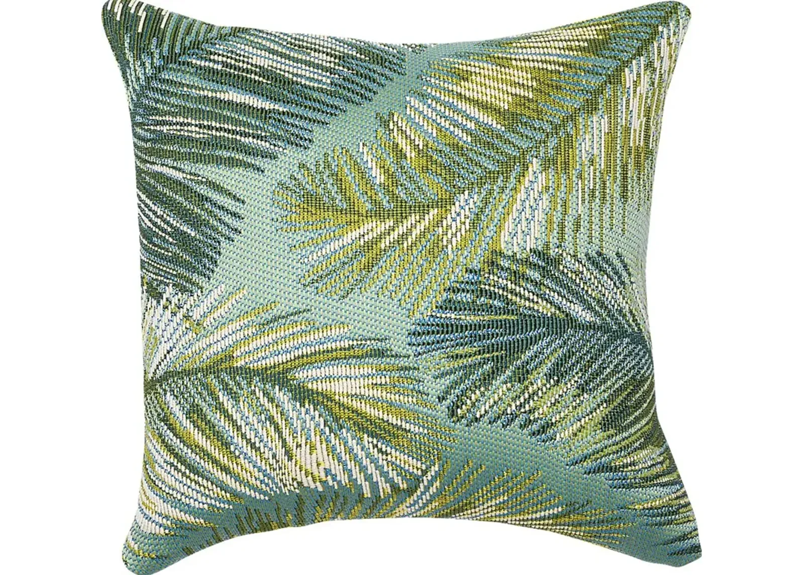 Frond Coast Aqua Indoor/Outdoor Accent Pillow