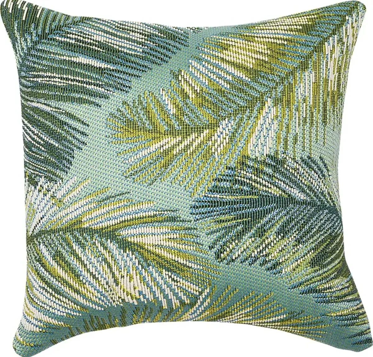 Frond Coast Aqua Indoor/Outdoor Accent Pillow