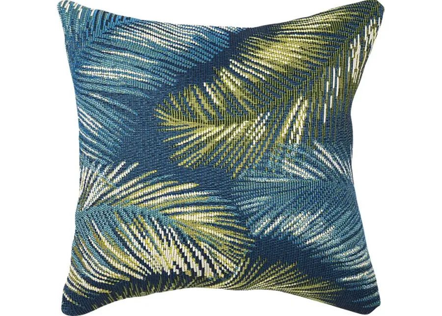 Frond Coast Navy Indoor/Outdoor Accent Pillow