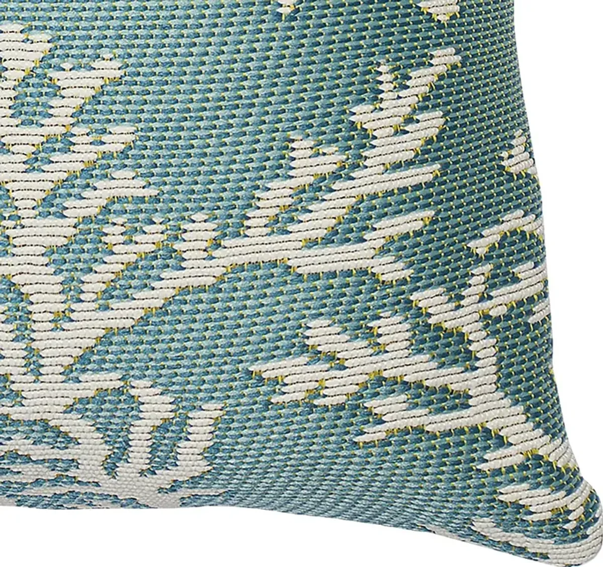 Coral Blossom Aqua Indoor/Outdoor Accent Pillow